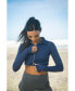 ფოტო #2 პროდუქტის Women's UPF 50+ Sun Protective Full Zip Crop Top