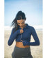 Фото #2 товара Women's UPF 50+ Sun Protective Full Zip Crop Top