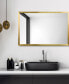 Contempo Brushed Stainless Steel Rectangular Wall Mirror, 24" x 36"