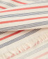 Striped cotton jacquard tablecloth