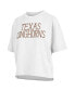 Фото #2 товара Women's White Texas Longhorns Motley Crew Chain Stitch Slub Waist Length Boxy T-shirt
