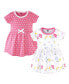 Фото #1 товара Toddler Girls Cotton Short-Sleeve Dresses 2pk, Spring Mix