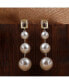 ფოტო #2 პროდუქტის Women's White Drop Earrings