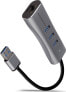 Фото #1 товара HUB USB Axagon 1x RJ-45 + 3x USB-A 3.2 Gen1 (HMA-GL3AP)