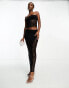 Фото #1 товара Public Desire lace insert column maxi skirt co-ord in black