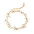 Фото #1 товара Double gold-plated bracelet with pearls