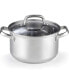 Фото #1 товара Stock Pot with Lid, Basics Stainless Steel Casserole Stockpots, 5-Quart