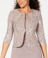 ფოტო #3 პროდუქტის Petite Sequined A-Line Midi Dress and Jacket