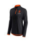 Women's Black San Francisco Giants Worth The Drive Quarter-Zip Jacket