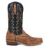 Фото #1 товара Dan Post Boots Riggs Pirarucu Square Toe Cowboy Mens Brown Casual Boots DP5021