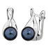 Luxury silver earrings with dark pearls SVLE0001SH8P500