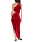 Фото #2 товара Norma Kamali Velvet One-Shoulder Maxi Dress Women's