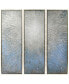 Фото #1 товара Silver Ice 3-Piece Textured Metallic Hand Painted Wall Art Set by Martin Edwards, 60" x 20" x 1.5"