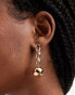 8 Other Reasons chain drop ball earrings in gold plated