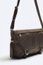 Nylon crossbody bag with buckles