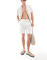 Pull&Bear linen look shorts in ecru