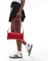 Mango flap shoulder bag in red