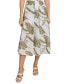 ფოტო #1 პროდუქტის Women's Printed Pleated Cotton Voile Midi Skirt
