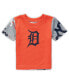 ფოტო #5 პროდუქტის Newborn and Infant Boys and Girls Orange, Navy Detroit Tigers Pinch Hitter T-shirt and Shorts Set