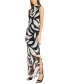 Women's Mesh Printed Maxi Dress