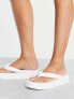 Фото #1 товара Kaltur flip flip sandals in white PU - WHITE