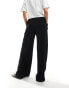 ASOS DESIGN wide leg pull on trouser with contrast tie detail