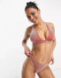 Фото #1 товара South Beach – Mix & Match – Triangel-Bikinioberteil in Metallic-Rostrot mit hohem Trägeransatz