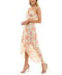 Фото #3 товара Платье As U Wish с высоким/низким подолом из шифона с цветочным принтом