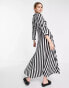 Y.A.S maxi shirt dress in bold stripe