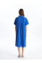 Фото #5 товара LCWAIKIKI Classic Gömlek Yaka Düz Kısa Kollu Kadın Elbise