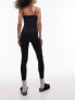 Фото #5 товара Topshop seamless square neck unitard in black