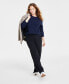 ფოტო #1 პროდუქტის Women's Perfect Cable-Knit Crewneck Sweater, Created for Macy's