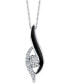 ფოტო #1 პროდუქტის Jeans Diamond Pendant Necklace (1/3 ct. t.w.) in 14k White Gold