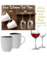 Фото #3 товара How Woman Tell Time Wall Mounted Wine Rack with Wine Glasses and Coffee Mugs, Set of 5