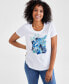 Фото #1 товара Women's Graphic Crewneck T-Shirt, Created for Macy's