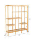 Фото #3 товара Multifunctional Bamboo Shelf Storage Organizer Rack Plant Stand Display Closet