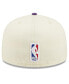ფოტო #5 პროდუქტის Men's Cream, Purple Los Angeles Lakers 2022 NBA Draft 59FIFTY Fitted Hat