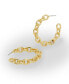 Фото #4 товара Gold Chain Hoop Earrings