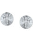 ფოტო #1 პროდუქტის Cubic Zirconia Cross Disc Stud Earrings, Created for Macy's