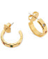 ფოტო #4 პროდუქტის Gold-Tone Small Pavé Huggie Hoop Earrings, 1"