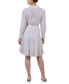 ფოტო #2 პროდუქტის Petite Long Sleeve Tiered Dress with Ruffled Neck