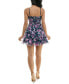 ფოტო #6 პროდუქტის Juniors' Embroidered Printed Mesh Fit & Flare Dress