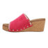 Corkys Stitch N Slide Studded Embroidered Wedge Womens Pink Casual Sandals 41-0 9, 9 M - фото #3