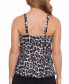 Фото #2 товара Women's Leopard-Print Tiered Tankini Top, Created for Macy's
