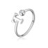 Stylish steel T-ring with Click SCK190 crystal