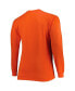 Men's Orange Clemson Tigers Big and Tall Two-Hit Raglan Long Sleeve T-shirt