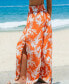 ფოტო #3 პროდუქტის Women's Smocked Wide Leg Cover-Up Pants