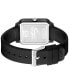 ფოტო #2 პროდუქტის Men's Studio Black Silicone Strap Watch 36mm x 38mm