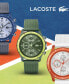 Men's Neoheritage Chronograph Green Silicone Strap Watch 42mm