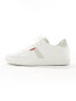 Levi's Archie leather trainer with cream backtab in white